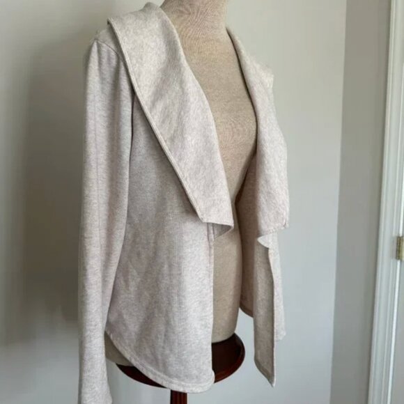 Champion Fly Away Shawl Collar Open Front Workout Tan Cardigan Size Large - Picture 3 of 6
